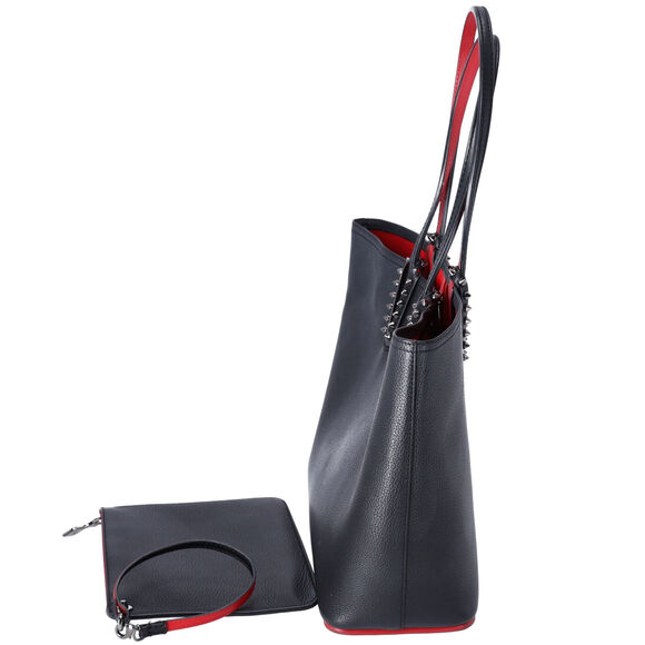 Christian Louboutin Cabata Small Tote Bag Black Leather + Pouch - Picture 2 of 7